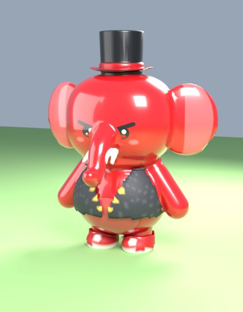 Elephant in a top hat