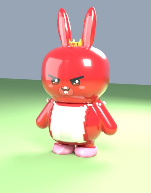 Rabbit with a crown and apron