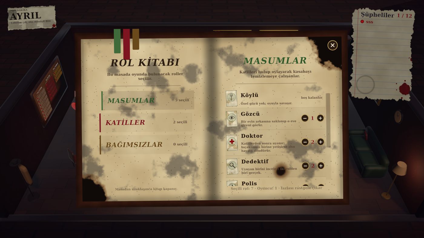 The Role Book where the host picks roles